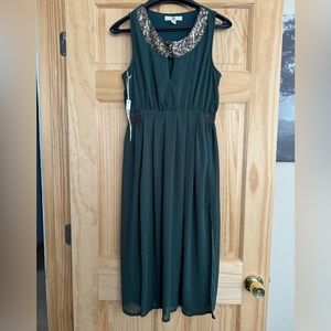 Ya Sequined Neck Dress